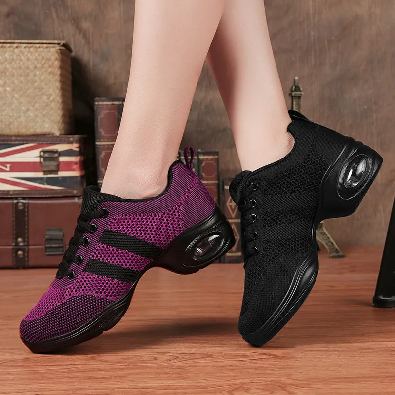 Women's Lace-up Dance Sneakers Party Training Performance Professional Dance Shoes Modern Jazz Dance