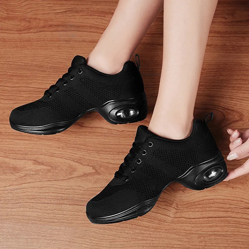 Women's Lace-up Dance Sneakers Party Training Performance Professional Dance Shoes Modern Jazz Dance