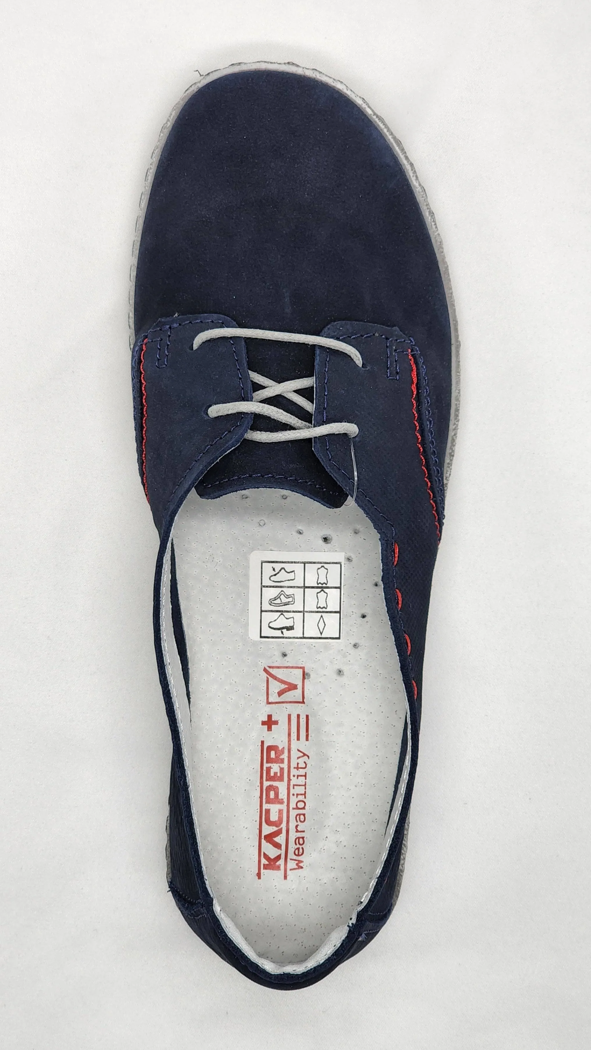 Women's Lightweight Navy Leather Low-Top Shoes