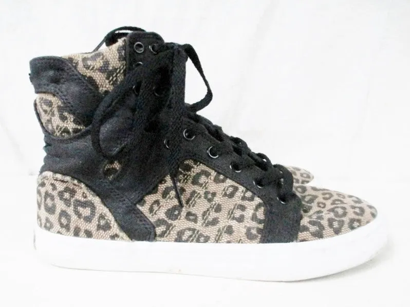 Womens SUPRA FOOTWEAR Hi-Top Sneaker Skateboard Shoe LEOPARD 9