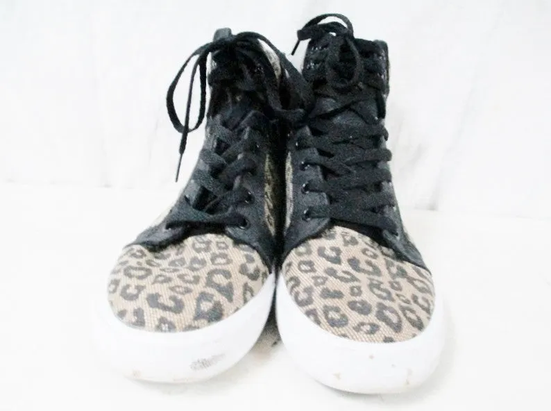 Womens SUPRA FOOTWEAR Hi-Top Sneaker Skateboard Shoe LEOPARD 9