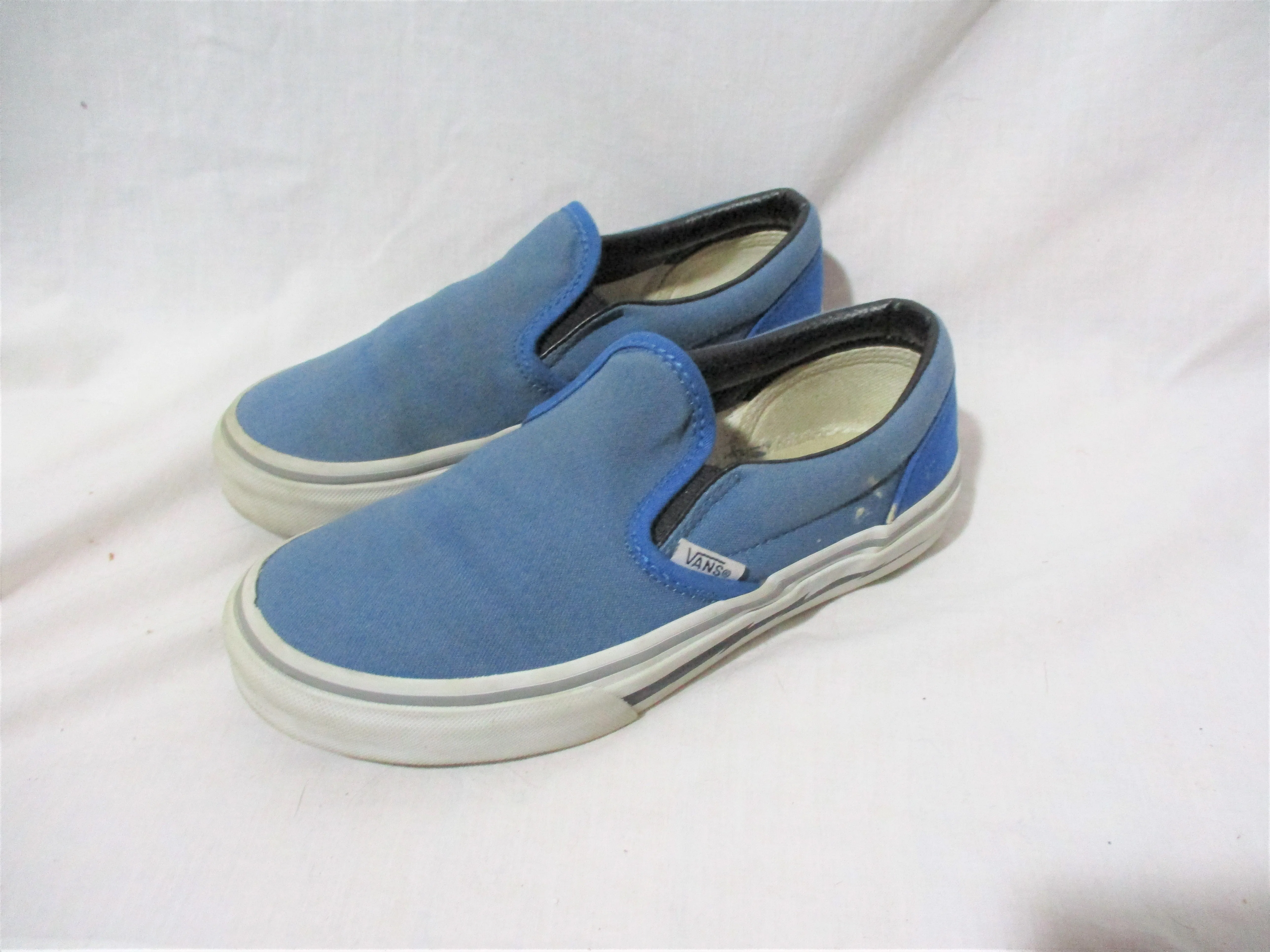 Youth Kids Childrens VANS Skateboarding Skater Thrasher Sneaker BLUE 3 Shoe